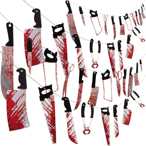 40-Pieces Set: Halloween Moon Ship Bloody Wreath Banners — view 1