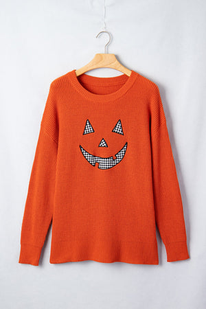 Halloween Drop Shoulder Long Sleeve Round Neck Sweater — view 2