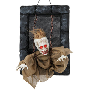 Halloween Hanging Animated Zombie Prisoner Decoration Sound-Activated — view 3