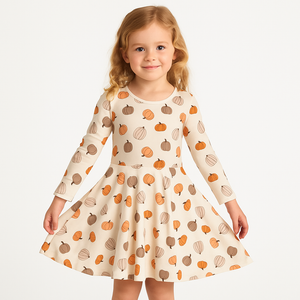 Pumpkins Beige (Twirl Dress) — view 2