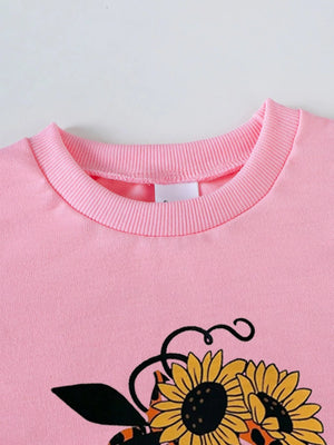 Children's Halloween Graphic Sweatshirt and Flare Pants Set — view 7