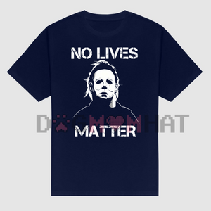 Halloween Michael Myers Men's T-Shirt – "Life Doesn't Matter", Horror Movie Graphic Tee — view 4