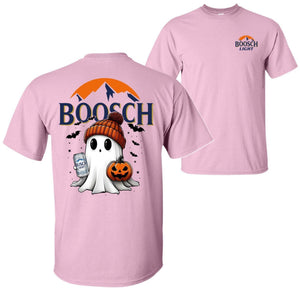 Boosch Light Halloween Tee - Spooky Ghost & Pumpkin 2-Sided Shirt, Funny Beer Parody — view 4