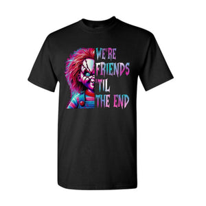 Horror Characters Movie T-Shirt - Scary Clown & Monster Graphic Tee, Halloween Womenswear — view 2