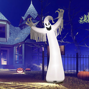 12 Feet Halloween Inflatable Spooky Ghost with Blower and LED Lights — view 7
