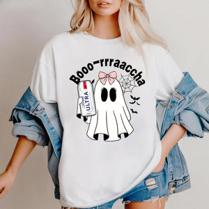 Cute Ghost "Boo" Halloween T-Shirt - Drinking Mexican Ghost Graphic Tee, Spooky Season Apparel — view 4
