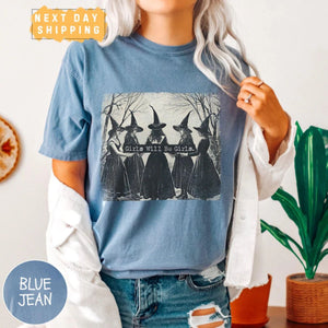 Cozy Retro 'Girls Will Be Girls' Witch Shirt – Comfort Colors® Nostalgic Halloween Tee, Funny Witchy Vibes Fall Staple — view 4