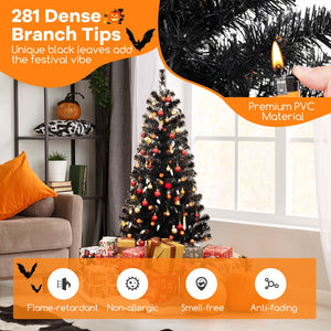 4.5 Feet Artificial Halloween Tree with 6 Lighting Modes and 5 Musics — view 6