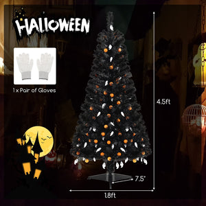 4.5 Feet Artificial Halloween Tree with 6 Lighting Modes and 5 Musics — view 5