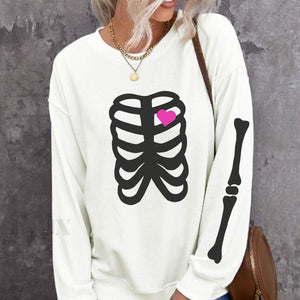 Skeleton Halloween Sweatshirt for Women – Spooky & Cozy Crewneck — view 4