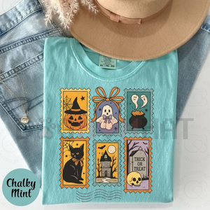 Halloween Cute Ghost Pumpkin Cat Shirt – Retro Ghost Tee, Spooky Cute Fall Outfit, Vintage Halloween Cat Shirt — view 4