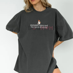 Christian Halloween Shirt – Cute Ghost Pumpkin Spice Coffee, Fall Jesus Tee, Women's Faith Apparel Gift — view 4
