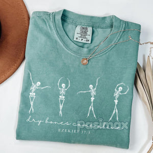 'Dry Bones Come Alive' Christian Halloween Shirt – Dancing Skeleton Fall Jesus Tee, Bible Verse Shirt, New Life in Christ Faith Apparel — view 4