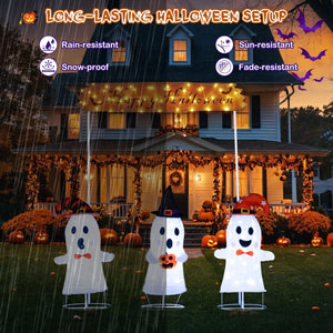 4 Pieces Halloween Decoration Pop up Ghosts with Gate and LED Lights — view 8