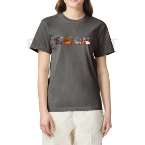 Dachshund Shirt – Halloween Ghost Spooky Wiener Dog Tee, Dog Mama Halloween Gift — view 4