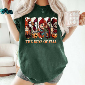 'The Boys Of Fall' Horror Shirt – Fall Vibes Halloween Tee, Horror Friends Autumn Shirt, Cozy Season Fan Gift, Unisex Graphic Top — view 4