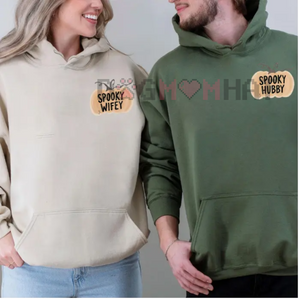 Wifey & Hubby Jason Hoodie – Halloween Couple Outfits, Spooky Horror Movie Shirt, Anniversary Gift — view 4