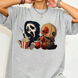Mini Halloween Popcorn T-Shirt – Spooky Season Movie Tee — view 3