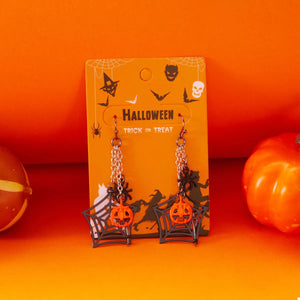 Halloween Spider Web Earrings — view 4