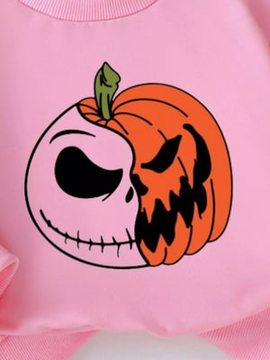 Children's Halloween Graphic Sweatshirt and Flare Pants Set — view 4