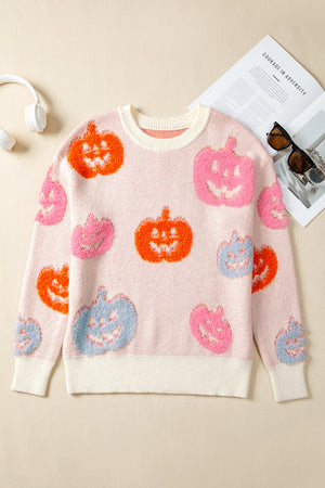Halloween Pumpkin Crewneck Sweater — view 2