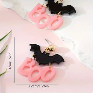 Halloween Bat Boo Dangle Earrings — view 6