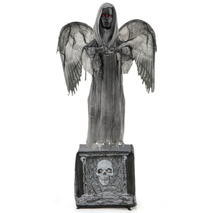 5.5ft Halloween Animatronic Decoration with Light Up Eyes and Shaking Wings — view 3