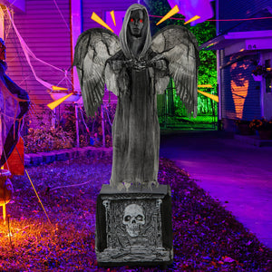 5.5ft Halloween Animatronic Decoration with Light Up Eyes and Shaking Wings — view 6