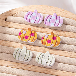 3 Piece Halloween Pumpkin Stud Earrings — view 3