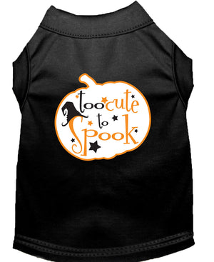 Halloween Pet Dog & Cat Shirt Screen Printed, "Too Cute To Spook" — view 3