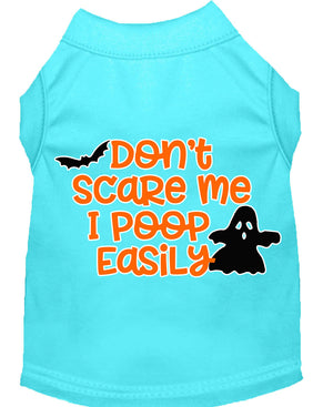 Halloween Pet Dog & Cat Shirt, "Don't Scare Me, I Poop Easily" — view 10
