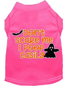 Halloween Pet Dog & Cat Shirt, "Don't Scare Me, I Poop Easily" — view 12