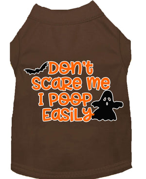 Halloween Pet Dog & Cat Shirt, "Don't Scare Me, I Poop Easily" — view 14
