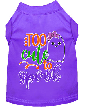 Halloween Pet Dog & Cat Shirt, "Too Cute To Spook - Girly Ghost" — view 12