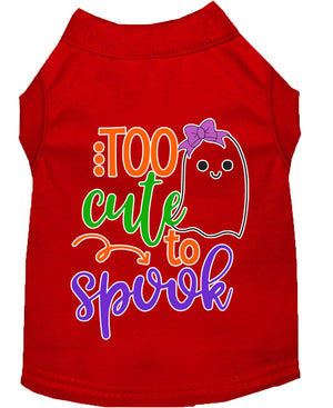 Halloween Pet Dog & Cat Shirt, "Too Cute To Spook - Girly Ghost" — view 9