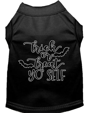 Halloween Pet Dog & Cat Shirt Screen Printed, "Trick Or Treat Yo' Self" — view 13