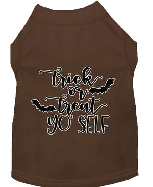 Halloween Pet Dog & Cat Shirt Screen Printed, "Trick Or Treat Yo' Self" — view 12
