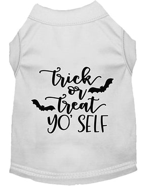 Halloween Pet Dog & Cat Shirt Screen Printed, "Trick Or Treat Yo' Self" — view 14