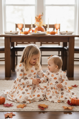 Pumpkins Beige (Twirl Dress) — view 1