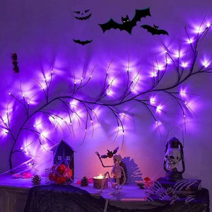 54LED Halloween Bat Decorative Branch String Lights, Wall-mounted Indoor Decorative String Lights — view 2