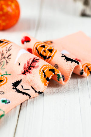 Delicacy Spooky Season Halloween Element Print Socks — view 2