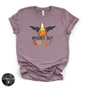 Spooky But Sweet Tee | Cute Halloween Ghost Graphic T-Shirt — view 2