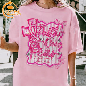 "In October We Wear Pink" Horror Halloween Breast Cancer Shirt – Support Squad Tee, Cancer Survivor Apparel — view 8