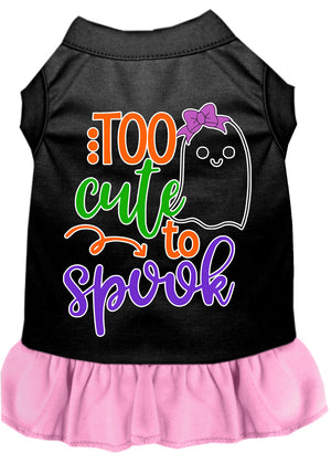 Halloween Pet Dog & Cat Dress, "Too Cute To Spook - Girly Ghost" — view 12