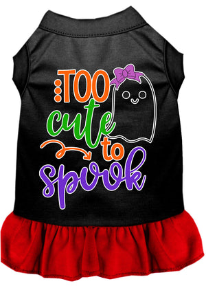 Halloween Pet Dog & Cat Dress, "Too Cute To Spook - Girly Ghost" — view 11