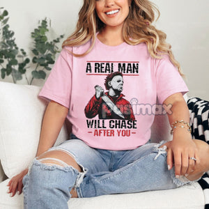Scary Halloween Horror Movie T-Shirt - Serial Killer Graphic Tee For Him, Men's Apparel — view 2