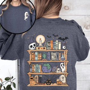 Reading Ghost Sweatshirt – Spooky Teacher & Library Halloween Top — view 5
