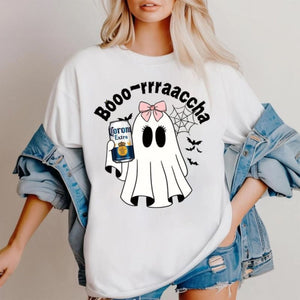 Boo-zy Ghost Halloween T-Shirt - Funny Spooky Season Party Tee, Cute Graphic Apparel — view 5