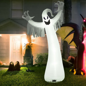 12 Feet Halloween Inflatable Spooky Ghost with Blower and LED Lights — view 8