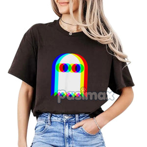 Ghost Trippy Vaporwave T-Shirt - Halloween Rave EDM Party Tee, Techno Music Apparel — view 5